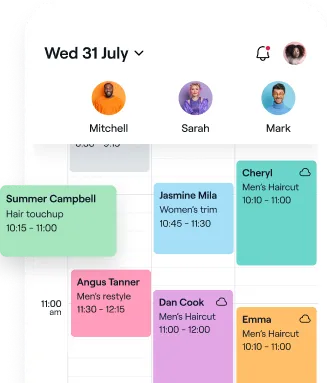 Captura de pantalla de la app de Fresha en la página del establecimiento